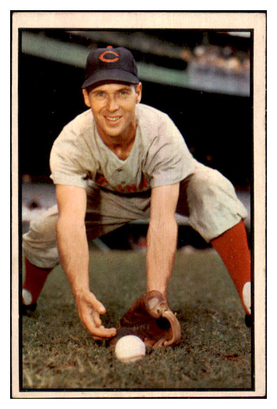 1953 Bowman Color Baseball #108 Bobby Adams Reds EX+/EX-MT 477242