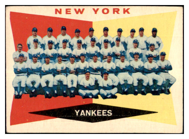 1960 Topps Baseball #332 New York Yankees Team EX 477270