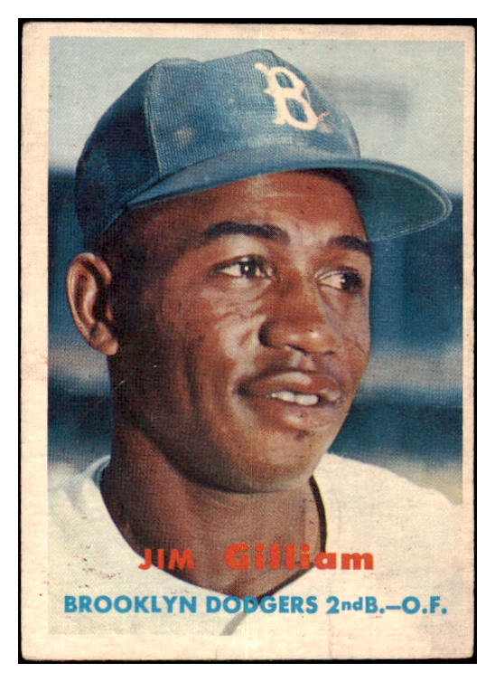 1957 Topps Baseball #115 Jim Gilliam Dodgers VG 477285