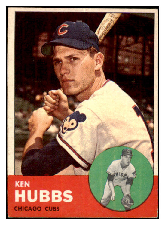 1963 Topps Baseball #015 Ken Hubbs Cubs EX 477294