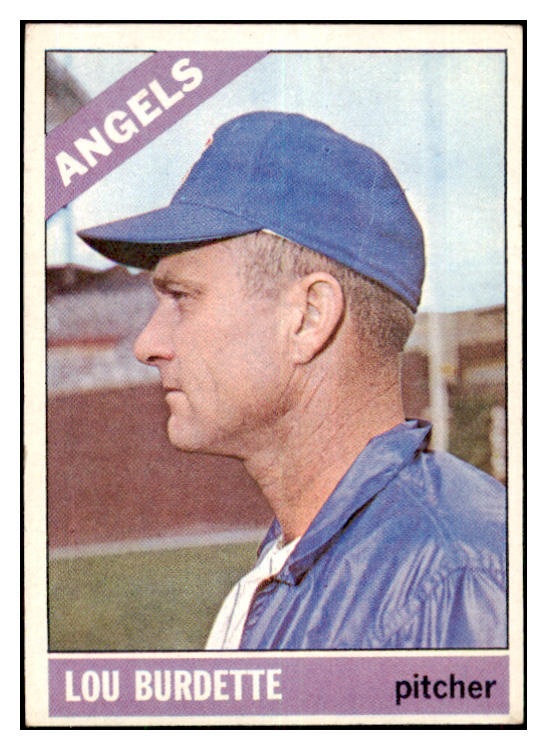 1966 Topps Baseball #299 Lou Burdette Angels EX 477314