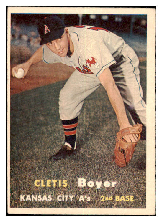 1957 Topps Baseball #121 Clete Boyer A's VG-EX 477321