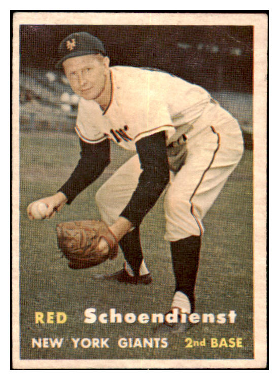 1957 Topps Baseball #154 Red Schoendienst Giants VG-EX 477322