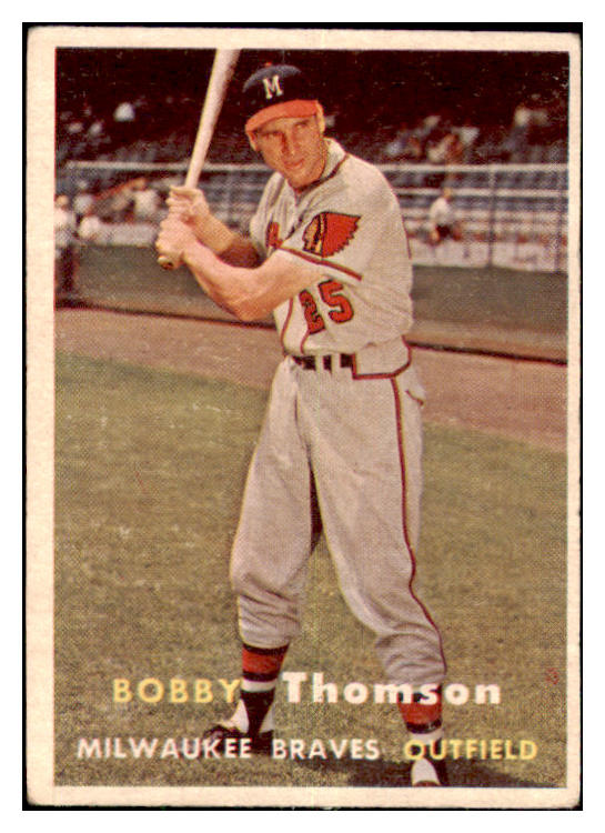 1957 Topps Baseball #262 Bobby Thomson Braves VG-EX 477323