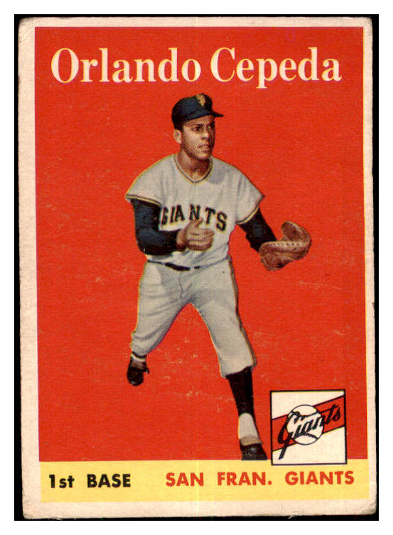 1958 Topps Baseball #343 Orlando Cepeda Giants GD-VG 477330