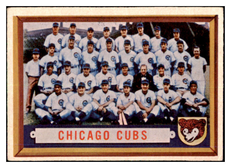 1957 Topps Baseball #183 Chicago Cubs Team EX 477345