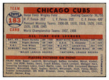 1957 Topps Baseball #183 Chicago Cubs Team EX 477345