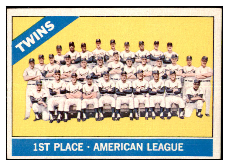 1966 Topps Baseball #526 Minnesota Twins Team EX-MT 477353