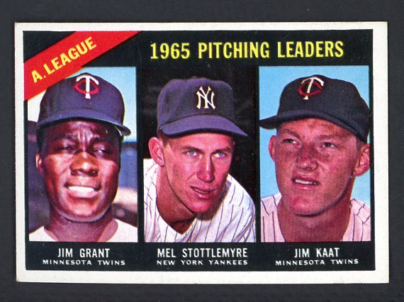 1966 Topps Baseball #224 A.L. Win Leaders Jim Kaat EX-MT 477355