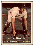 1957 Topps Baseball #062 Billy Martin Yankees EX+/EX-MT 477364