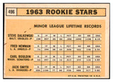 1963 Topps Baseball #496 Steve Dalkowski Orioles EX-MT 477368
