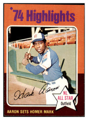1975 Topps Baseball #001 Hank Aaron HL Braves EX-MT 477422