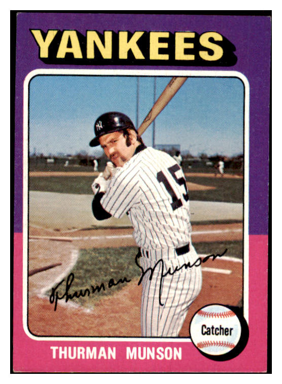 1975 Topps Baseball #020 Thurman Munson Yankees EX-MT 477445