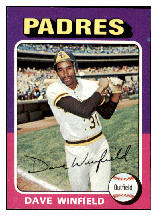 1975 Topps Baseball #061 Dave Winfield Padres EX-MT wax stain 477472