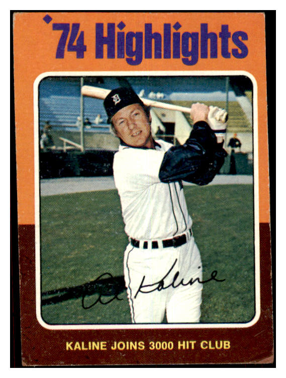 1975 Topps Baseball #004 Al Kaline HL Tigers VG-EX 477537