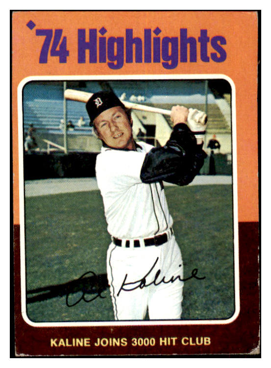 1975 Topps Baseball #004 Al Kaline HL Tigers VG-EX 477538