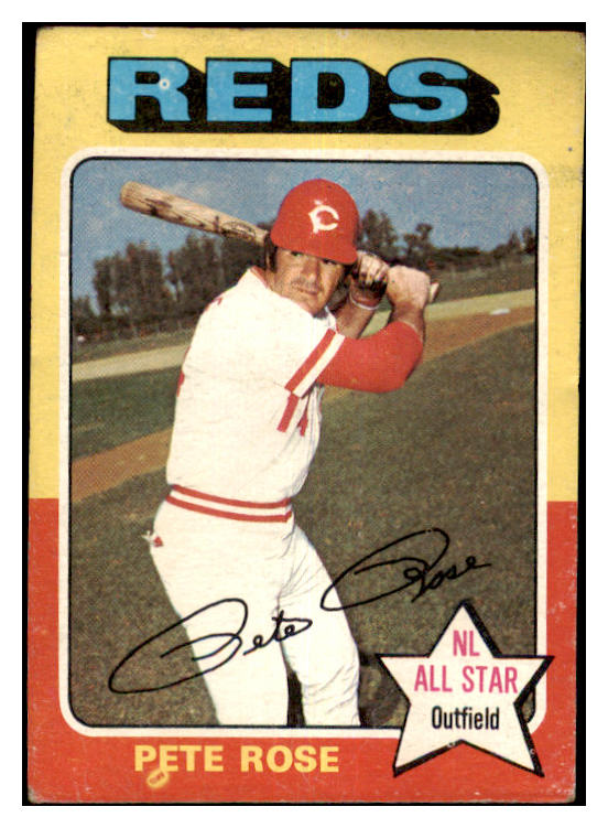 1975 Topps Baseball #320 Pete Rose Reds VG 477570