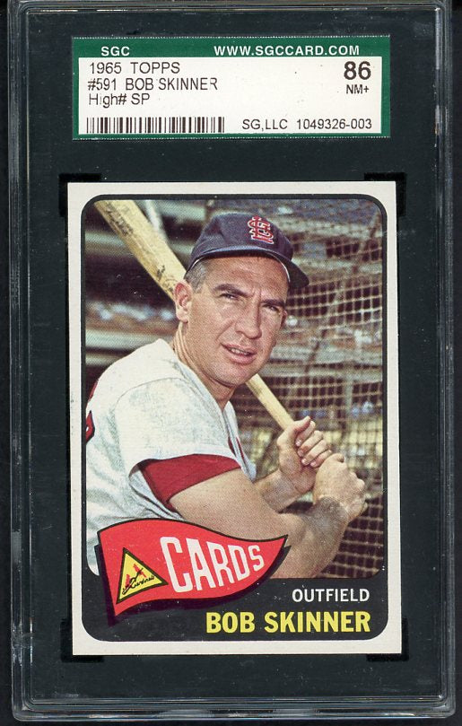 1965 Topps Baseball #591 Bob Skinner Cardinals SGC 86 NM+ 477582