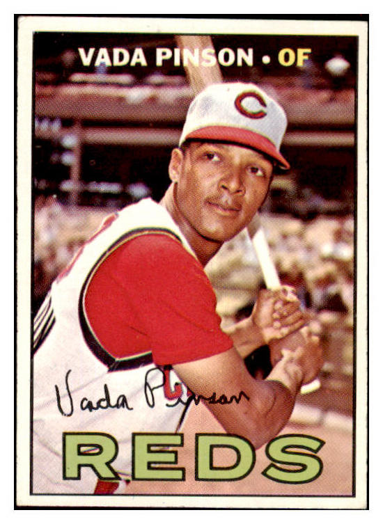 1967 Topps Baseball #550 Vada Pinson Reds EX 477602