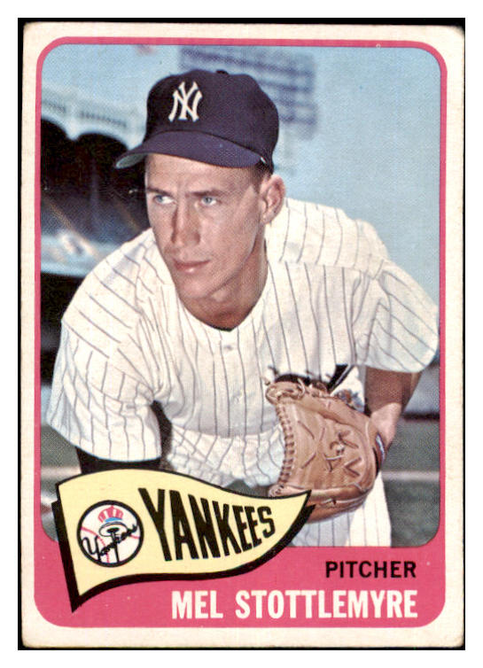 1965 Topps Baseball #550 Mel Stottlemyre Yankees VG-EX 477629