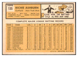 1963 Topps Baseball #135 Richie Ashburn Mets VG-EX 477649