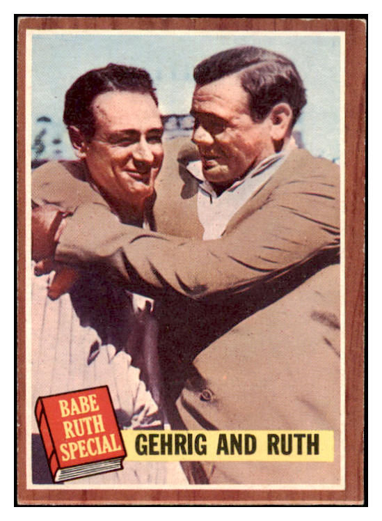 1962 Topps Baseball #140 Babe Ruth Lou Gehrig VG-EX 477654