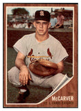 1962 Topps Baseball #167 Tim McCarver Cardinals EX 477674