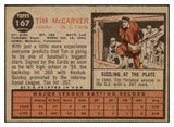 1962 Topps Baseball #167 Tim McCarver Cardinals EX 477674