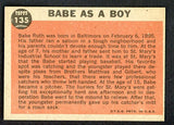 1962 Topps Baseball #135 Babe Ruth Yankees EX 477675