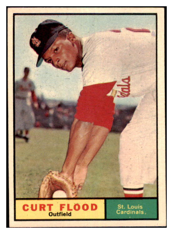 1961 Topps Baseball #438 Curt Flood Cardinals EX 477679