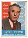 1959 Topps Baseball #001 Ford Frick Commissioner VG-EX 477698