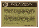 1961 Topps Baseball #574 Luis Aparicio A.S. White Sox VG-EX 477723