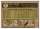 1961 Topps Baseball #001 Dick Groat Pirates VG 477751