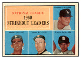 1961 Topps Baseball #049 N.L. Strike Out Leaders Sandy Koufax EX-MT 477784