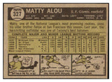 1961 Topps Baseball #327 Matty Alou Giants NR-MT 477786