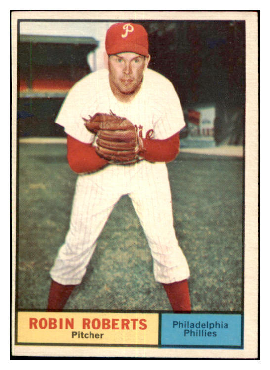 1961 Topps Baseball #020 Robin Roberts Phillies EX 477789