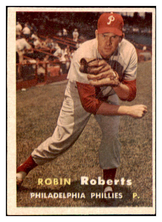 1957 Topps Baseball #015 Robin Roberts Phillies EX-MT 477799
