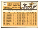 1963 Topps Baseball #135 Richie Ashburn Mets NR-MT 477816