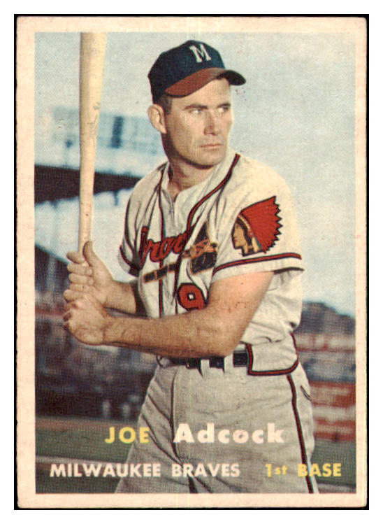 1957 Topps Baseball #117 Joe Adcock Braves EX-MT 477822