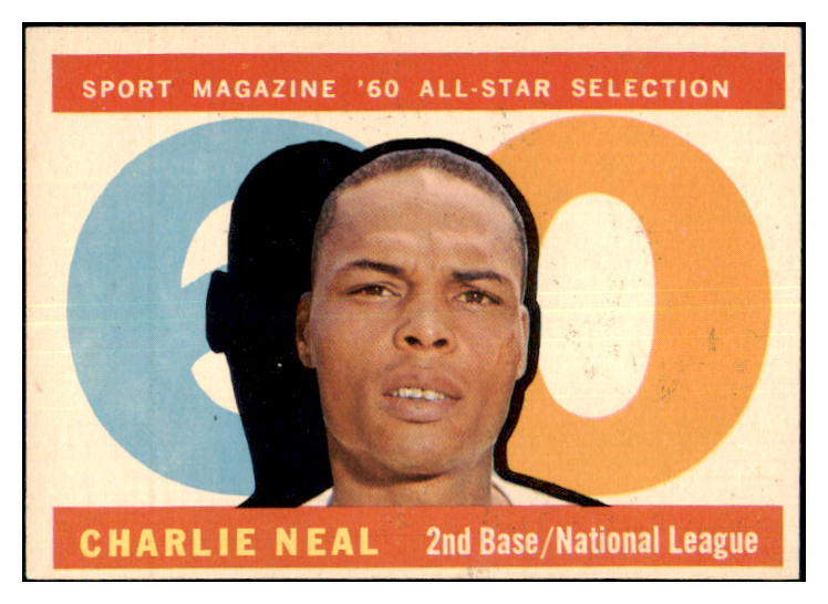 1960 Topps Baseball #556 Charlie Neal A.S. Dodgers EX-MT 477824