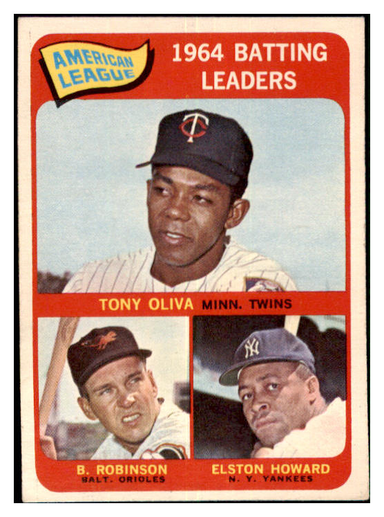 1965 Topps Baseball #001 A.L. Batting Leaders Robinson EX+/EX-MT 477860