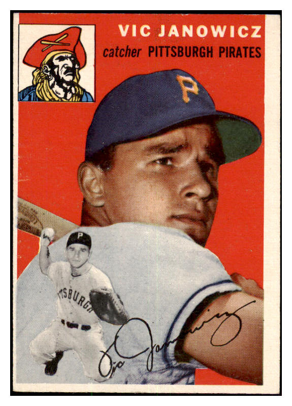 1954 Topps Baseball #016 Vic Janowicz Pirates EX-MT 477915