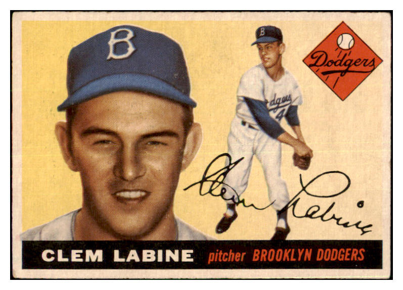 1955 Topps Baseball #180 Clem Labine Dodgers VG-EX 477922