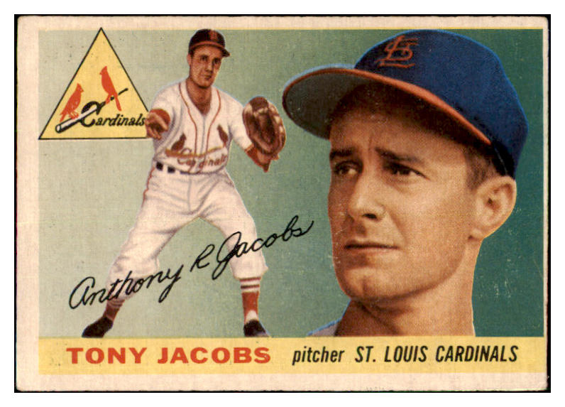 1955 Topps Baseball #183 Tony Jacobs Cardinals VG-EX 477925