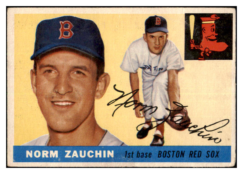 1955 Topps Baseball #176 Norm Zauchin Red Sox VG 477929