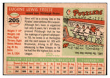 1955 Topps Baseball #205 Gene Freese Pirates VG 477932