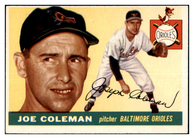 1955 Topps Baseball #162 Joe Coleman Orioles EX-MT 477934