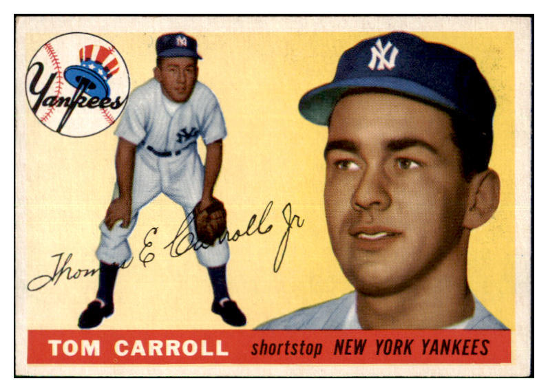 1955 Topps Baseball #158 Tommy Carroll Yankees NR-MT 477940