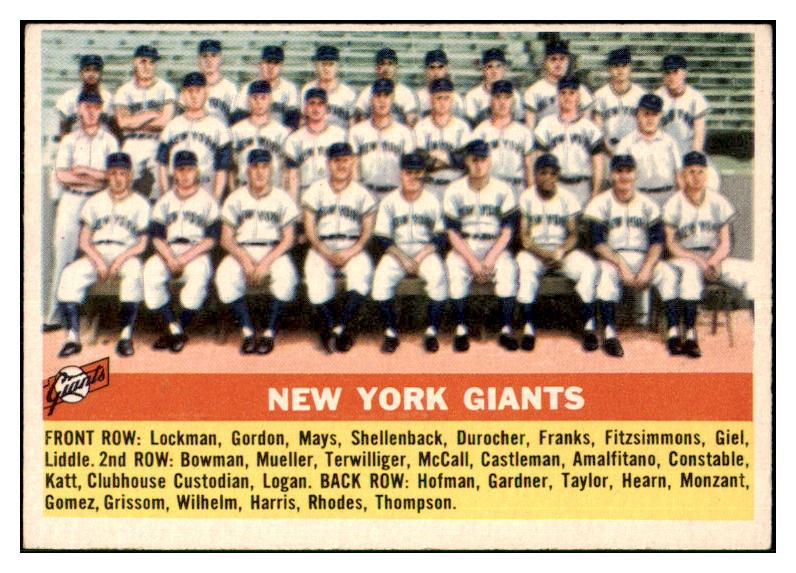 1956 Topps Baseball #226 New York Giants Team EX+/EX-MT 477941