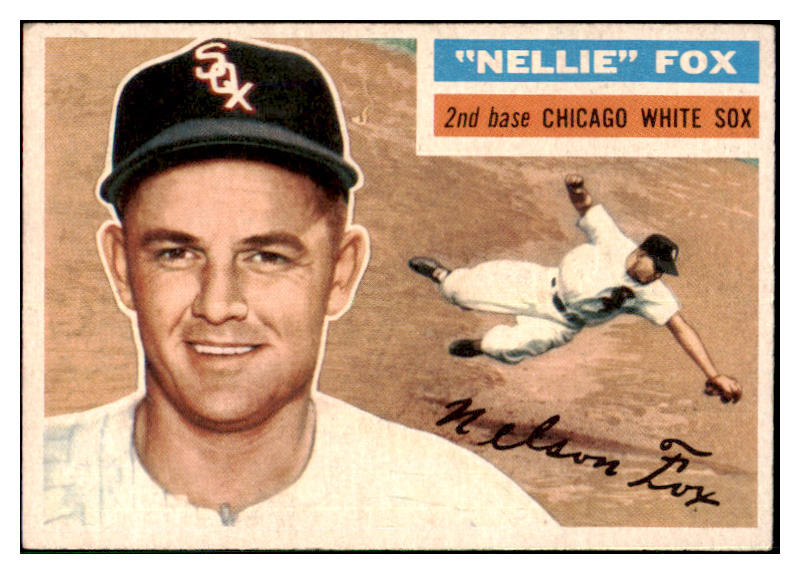 1956 Topps Baseball #118 Nellie Fox White Sox EX+/EX-MT Gray 477942